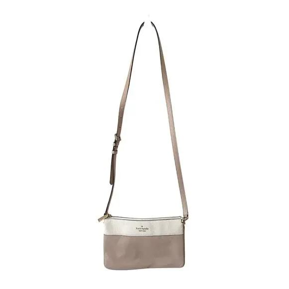 Kate Spade Soft Leather Shoulder Crossbody Purse Handbag Cream Pink 10"x7"x4" - Picture 3 of 9